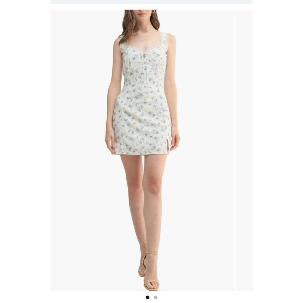 Lush Eyelet Lace Floral Minidress